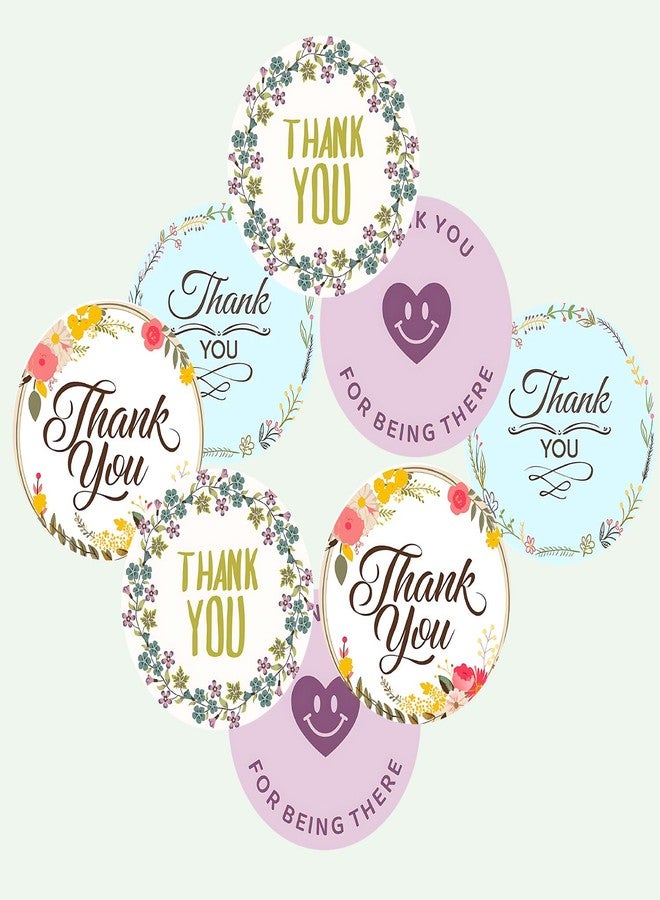 SLGIFT Vinyl Thank You Theme Sticker, Self-Adhesive Vinyl Stickers, 40 Pieces, 2 x 2 Inches Round Sticker, 4 Unique Designs, R102 - Image 3